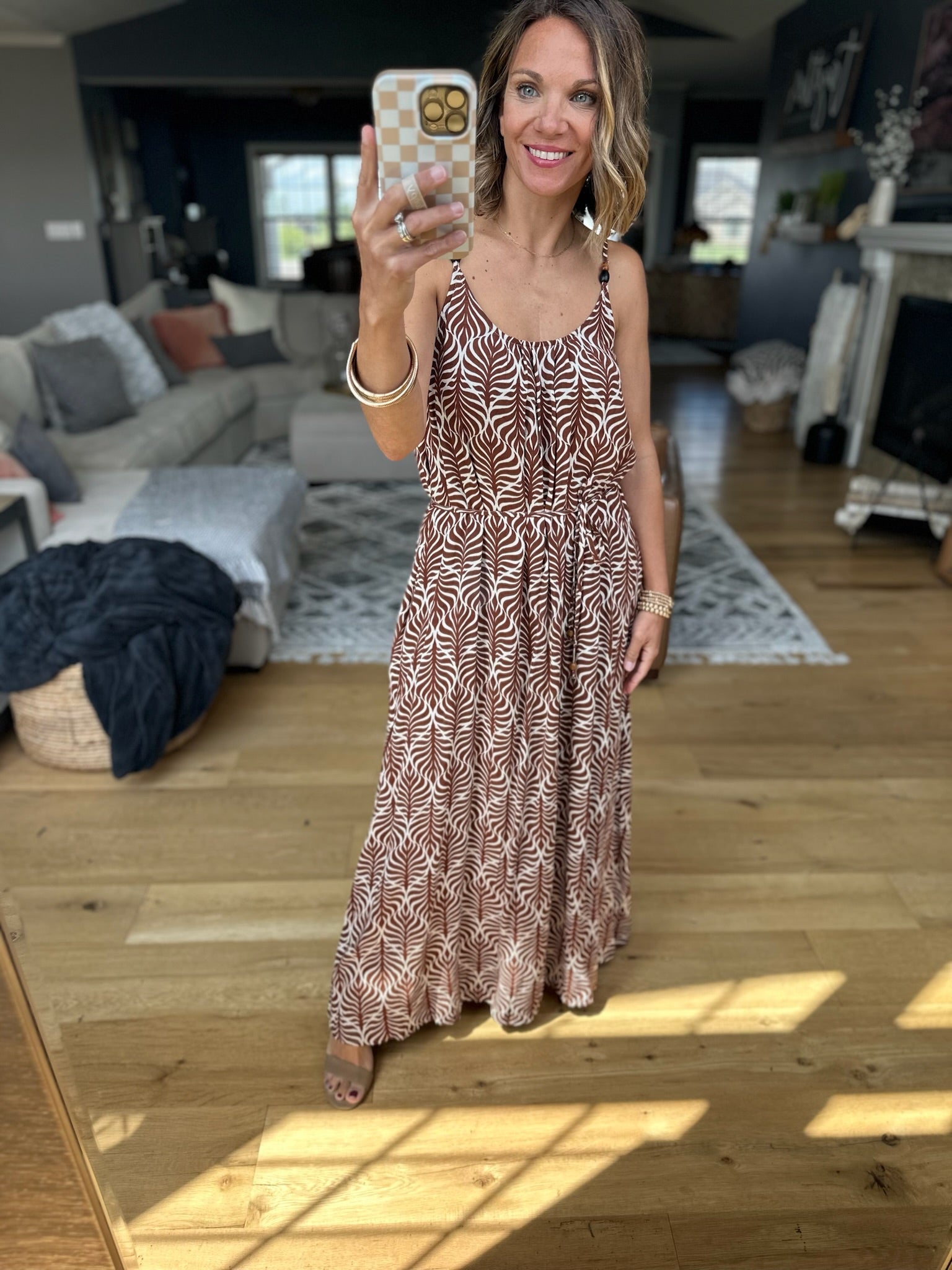 All About Me Pocket Maxi Dress - Brown-Dresses-Staccato-Anna Kaytes Boutique, Women's Fashion Boutique in Grinnell, Iowa