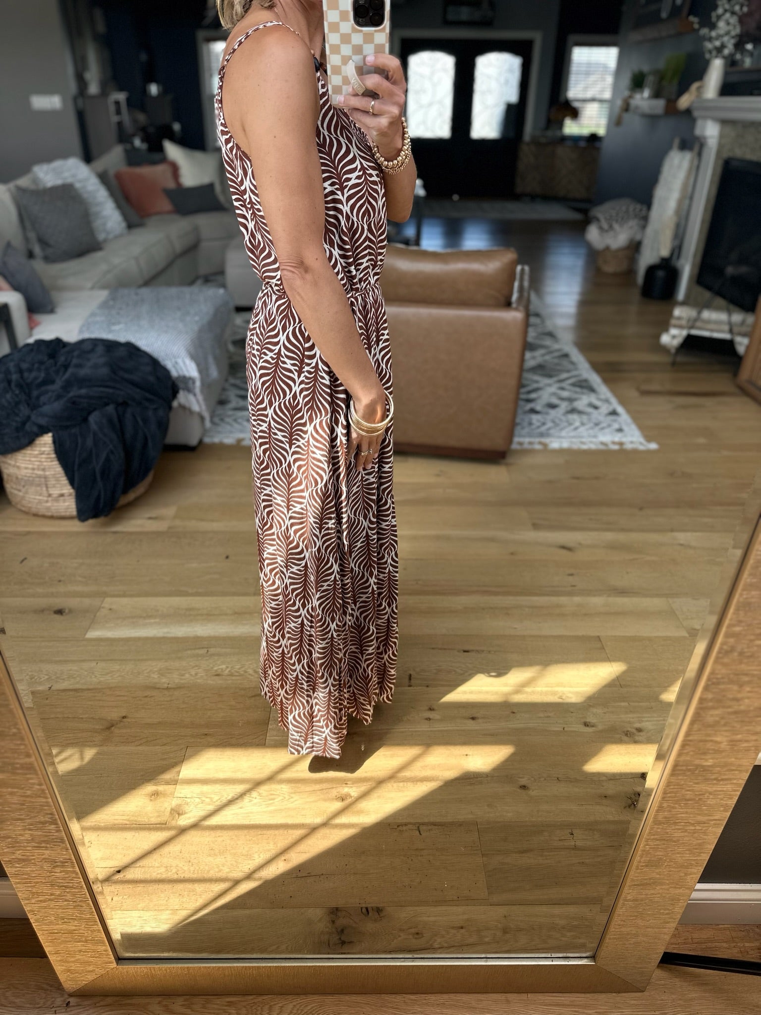 All About Me Pocket Maxi Dress - Brown-Dresses-Staccato-Anna Kaytes Boutique, Women's Fashion Boutique in Grinnell, Iowa