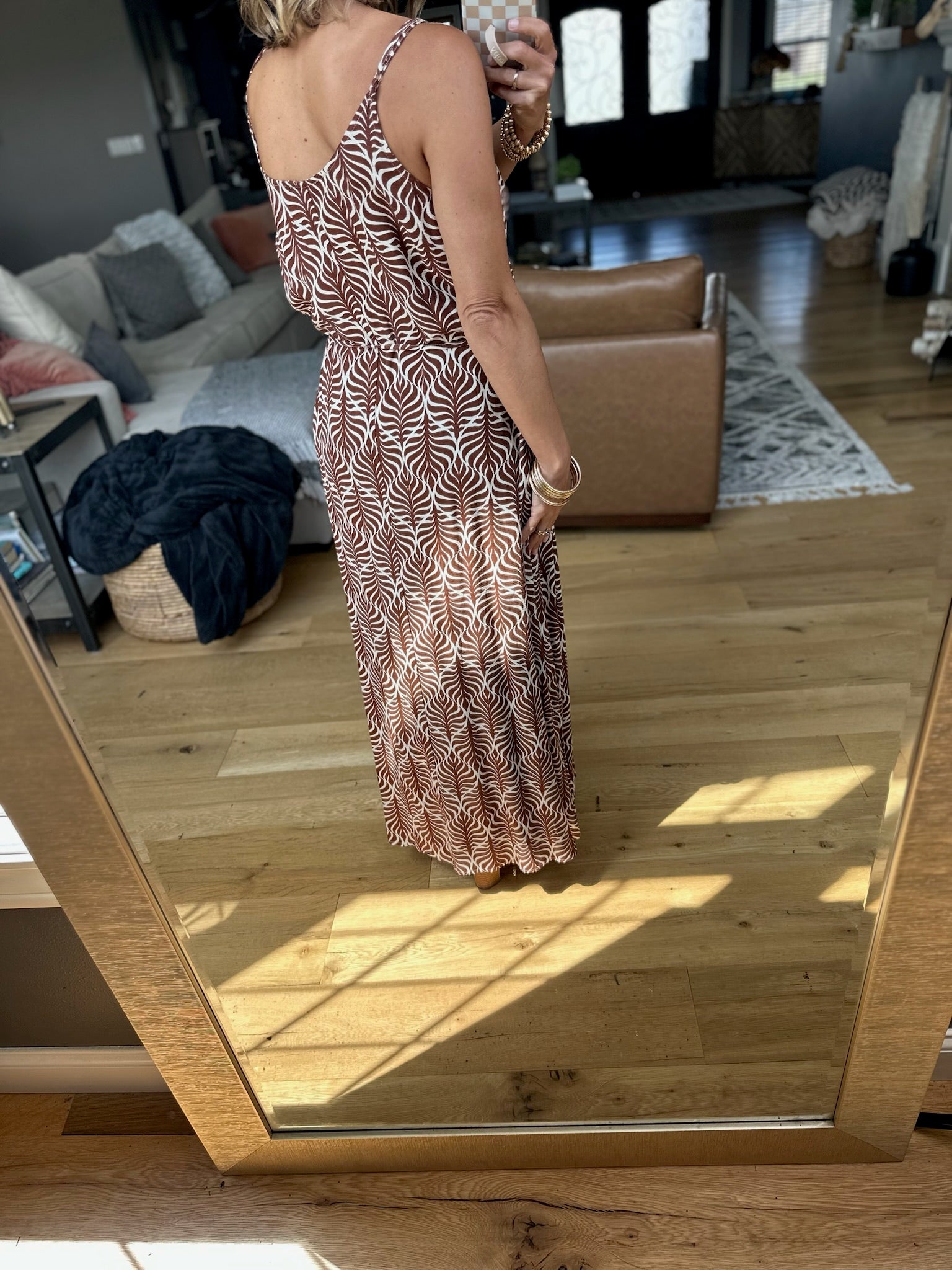 All About Me Pocket Maxi Dress - Brown-Dresses-Staccato-Anna Kaytes Boutique, Women's Fashion Boutique in Grinnell, Iowa