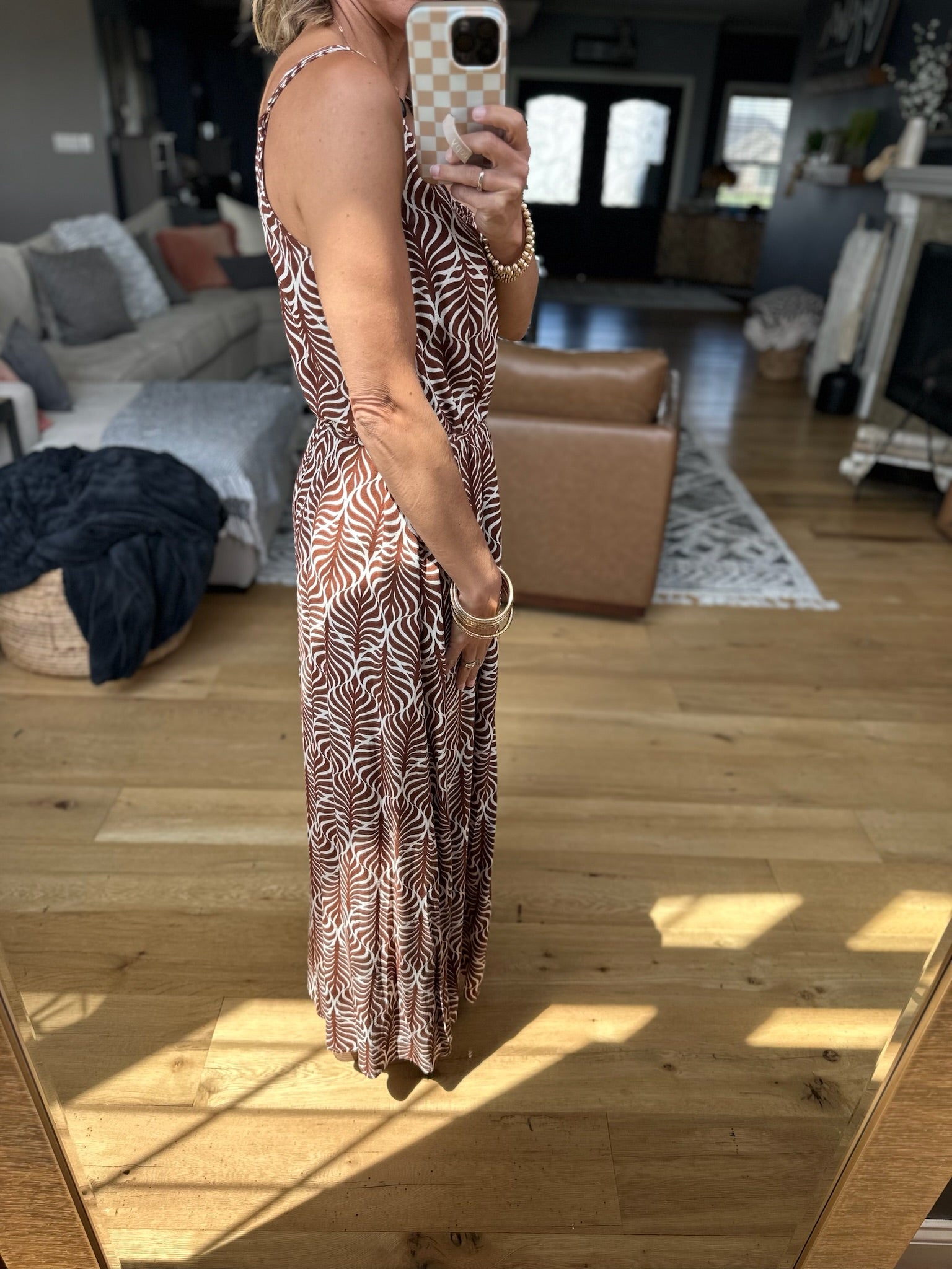 All About Me Pocket Maxi Dress - Brown-Dresses-Staccato-Anna Kaytes Boutique, Women's Fashion Boutique in Grinnell, Iowa