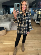 Pretty In Plaid Fleece Shacket-Sweaters-Active Basics-Anna Kaytes Boutique, Women's Fashion Boutique in Grinnell, Iowa