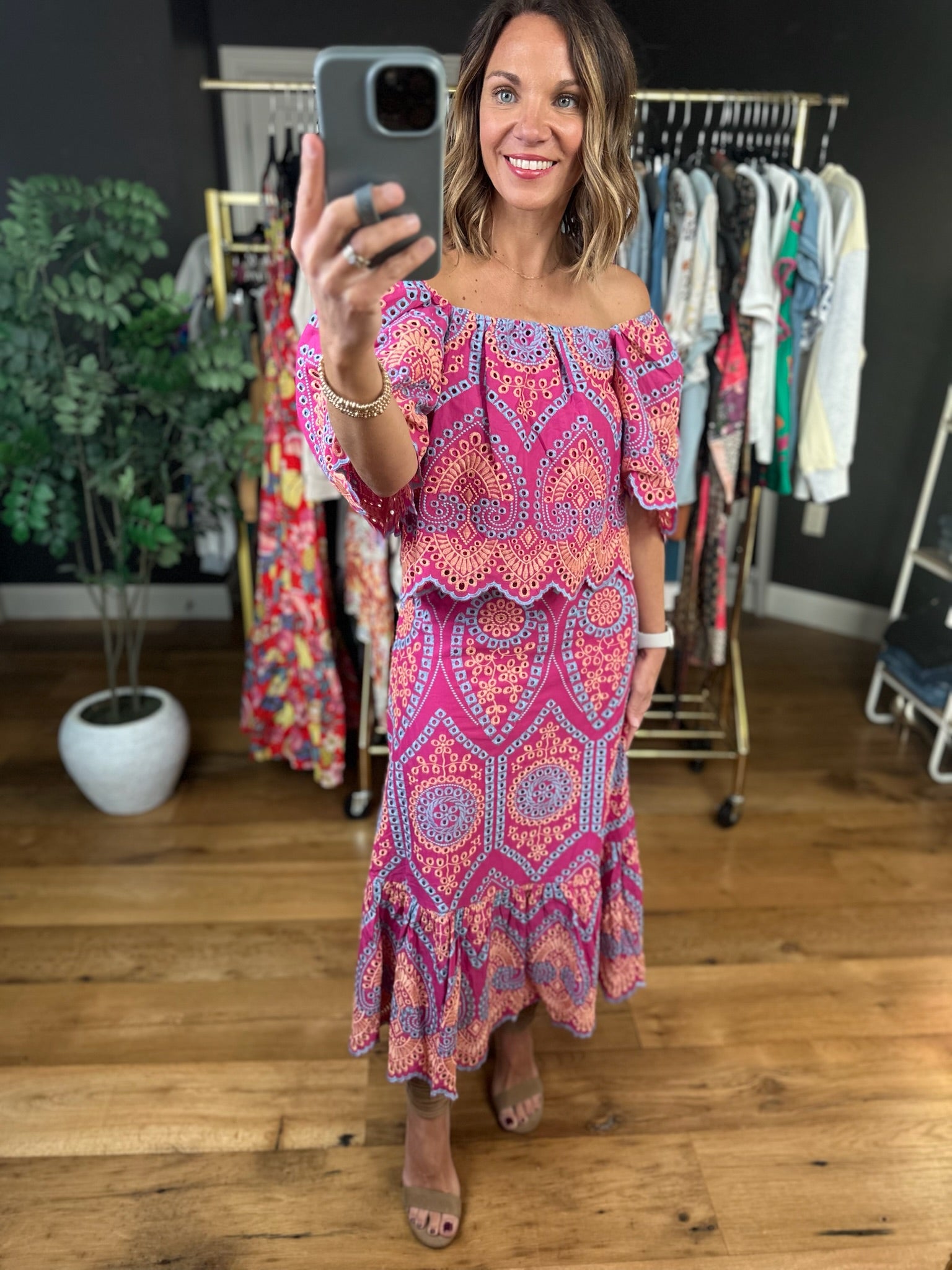 Magic Garden Eyelet Skirt-Dresses-Fate-Anna Kaytes Boutique, Women's Fashion Boutique in Grinnell, Iowa