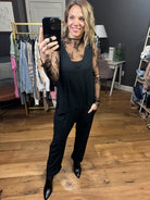 Good For The Weekend Overall - Black-Overalls-Wishlist WL23-8205-Anna Kaytes Boutique, Women's Fashion Boutique in Grinnell, Iowa