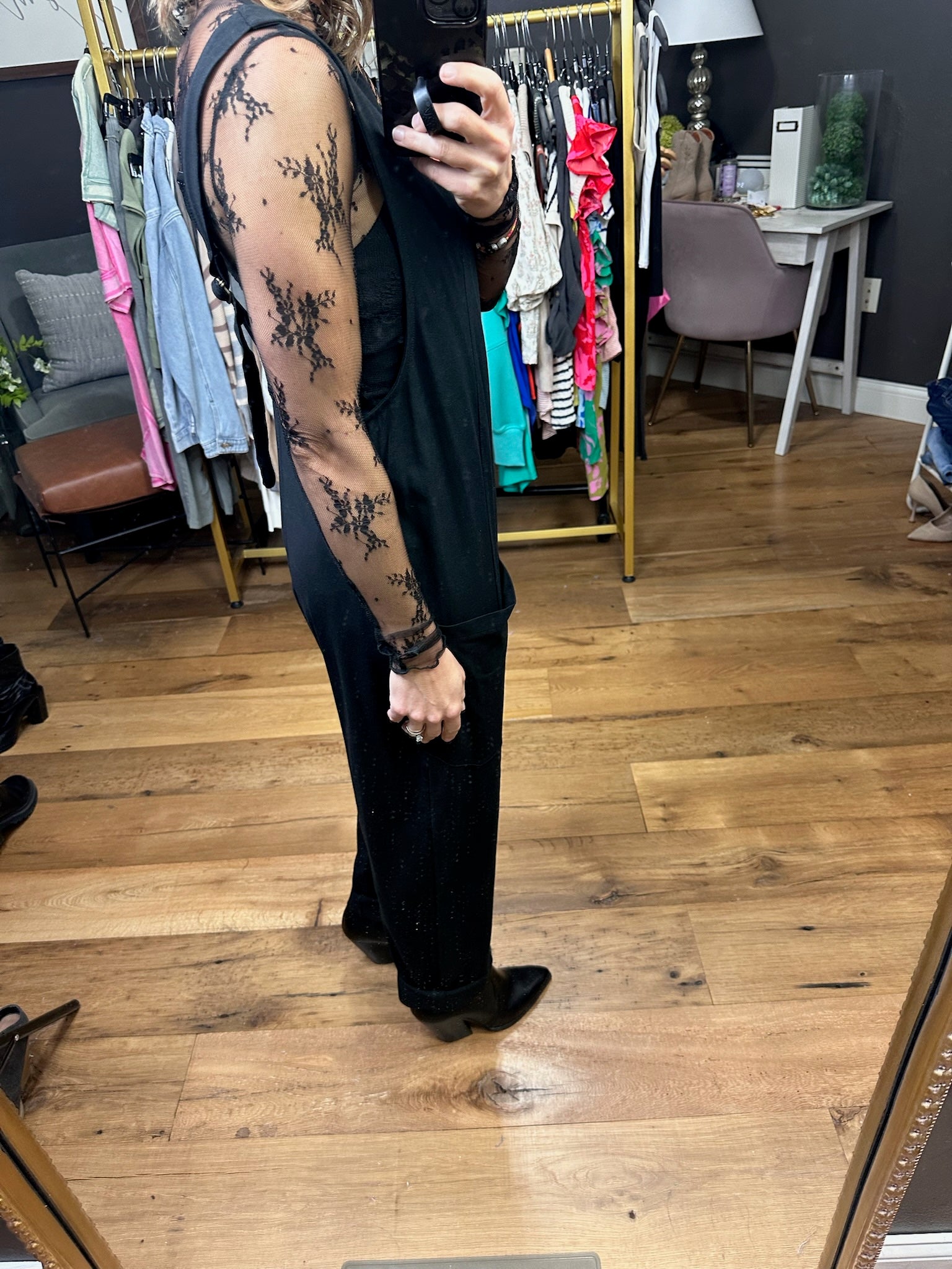 Good For The Weekend Overall - Black-Overalls-Wishlist WL23-8205-Anna Kaytes Boutique, Women's Fashion Boutique in Grinnell, Iowa