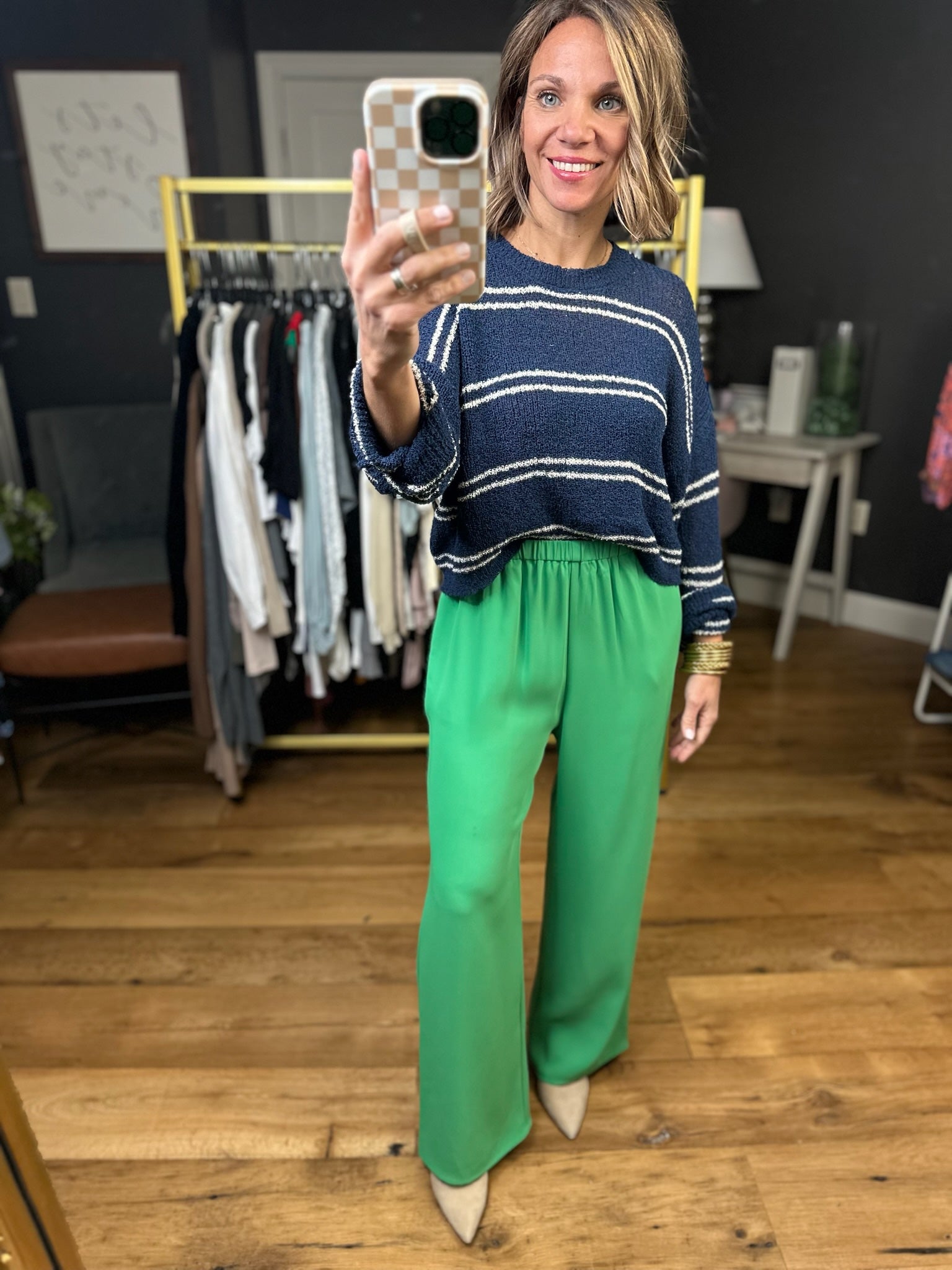 The Jade Wide-Leg Trouser - Green-Wishlist-Anna Kaytes Boutique, Women's Fashion Boutique in Grinnell, Iowa