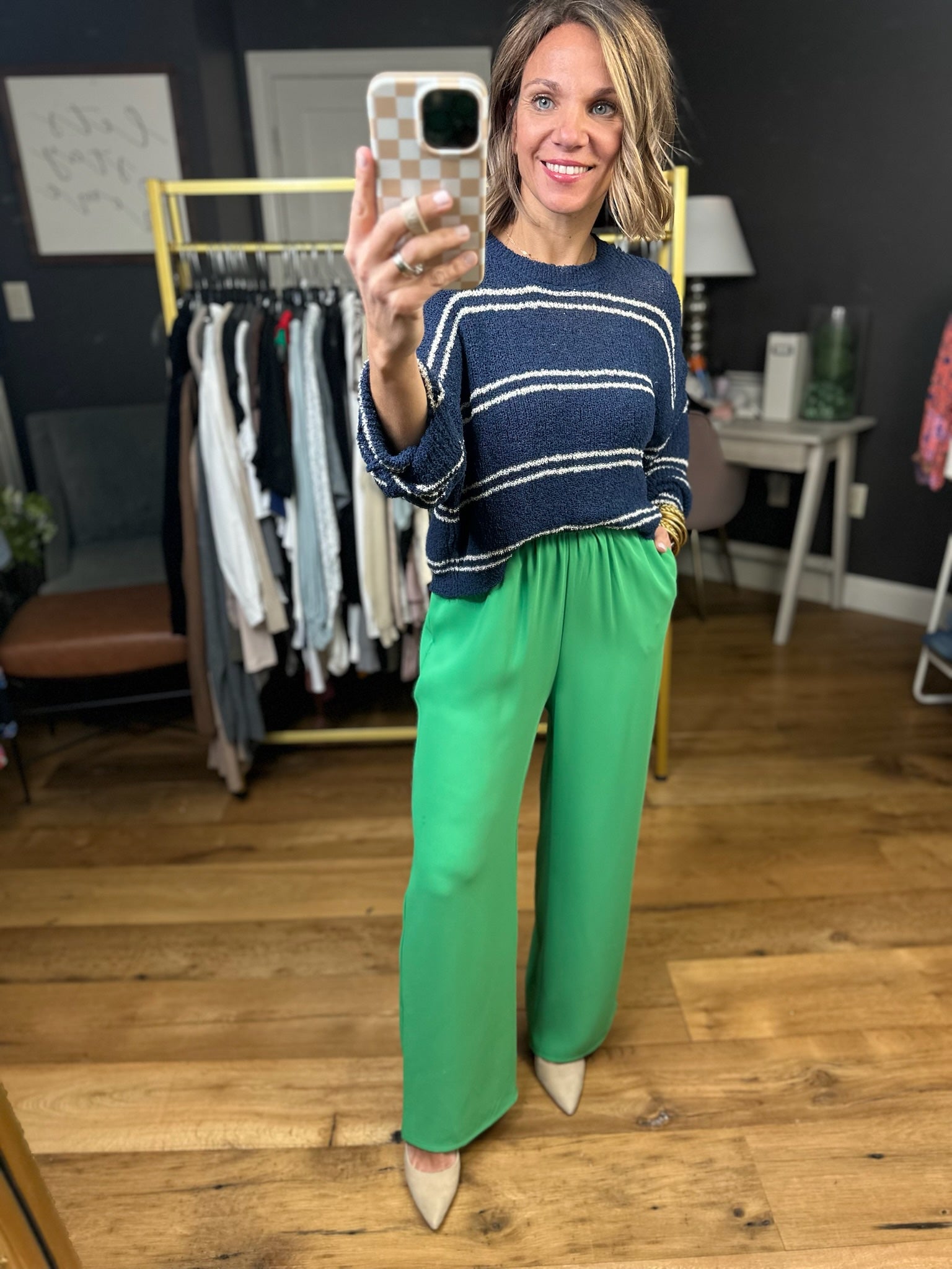 The Jade Wide-Leg Trouser - Green-Wishlist-Anna Kaytes Boutique, Women's Fashion Boutique in Grinnell, Iowa