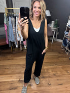 Good For The Weekend Overall - Black-Overalls-Wishlist WL23-8205-Anna Kaytes Boutique, Women's Fashion Boutique in Grinnell, Iowa