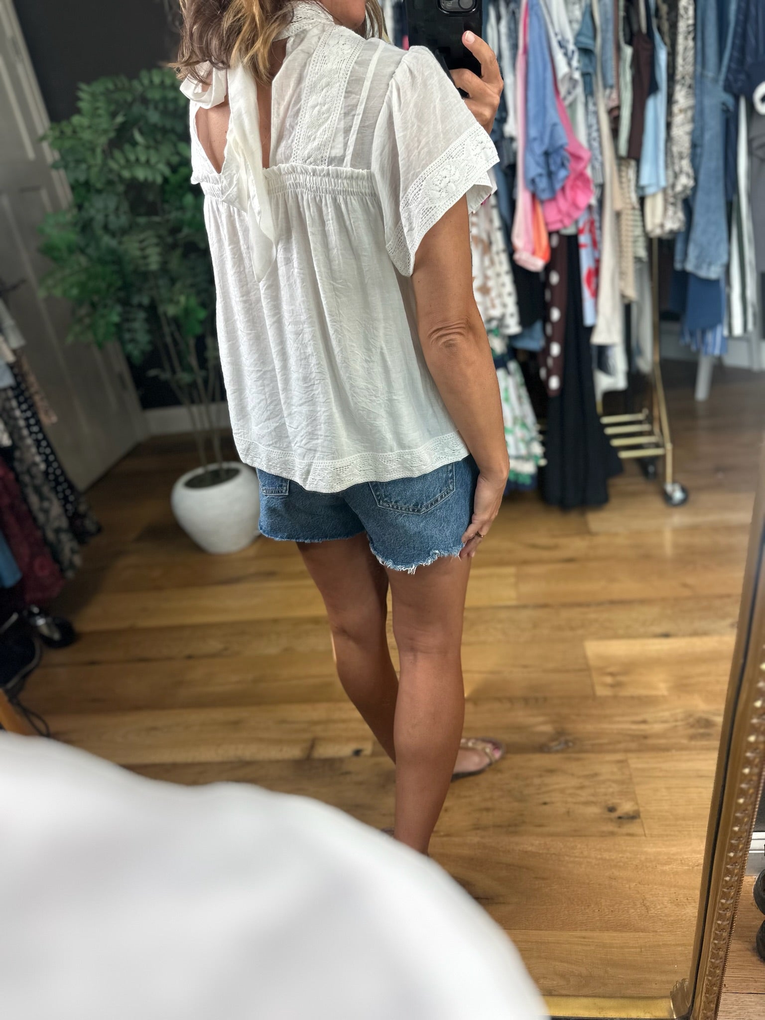 Above Average Lace-Detail Top-Short Sleeves-Fate-Anna Kaytes Boutique, Women's Fashion Boutique in Grinnell, Iowa