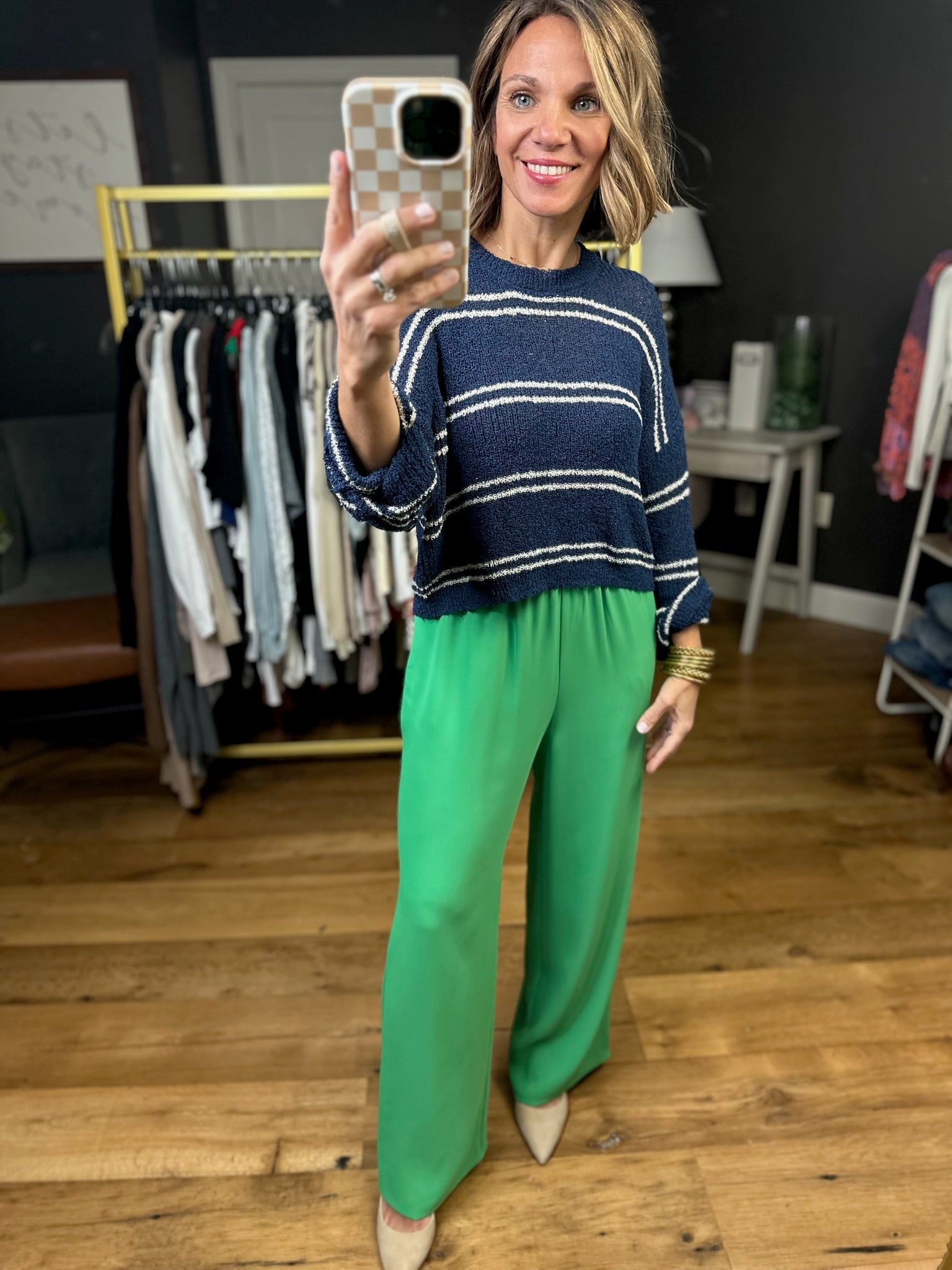 The Jade Wide-Leg Trouser - Green-Wishlist-Anna Kaytes Boutique, Women's Fashion Boutique in Grinnell, Iowa