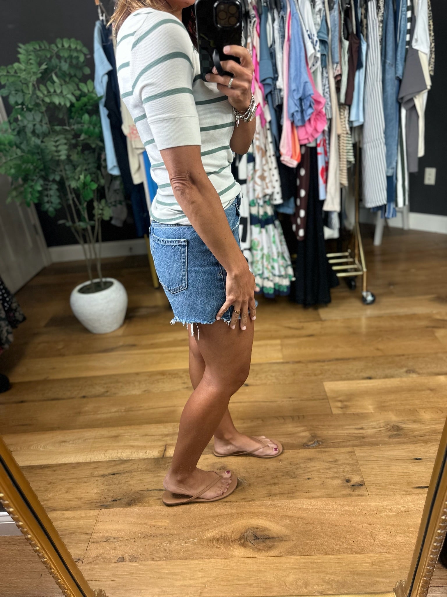 Everything You Love Striped Top-Short Sleeves-Be Cool-Anna Kaytes Boutique, Women's Fashion Boutique in Grinnell, Iowa