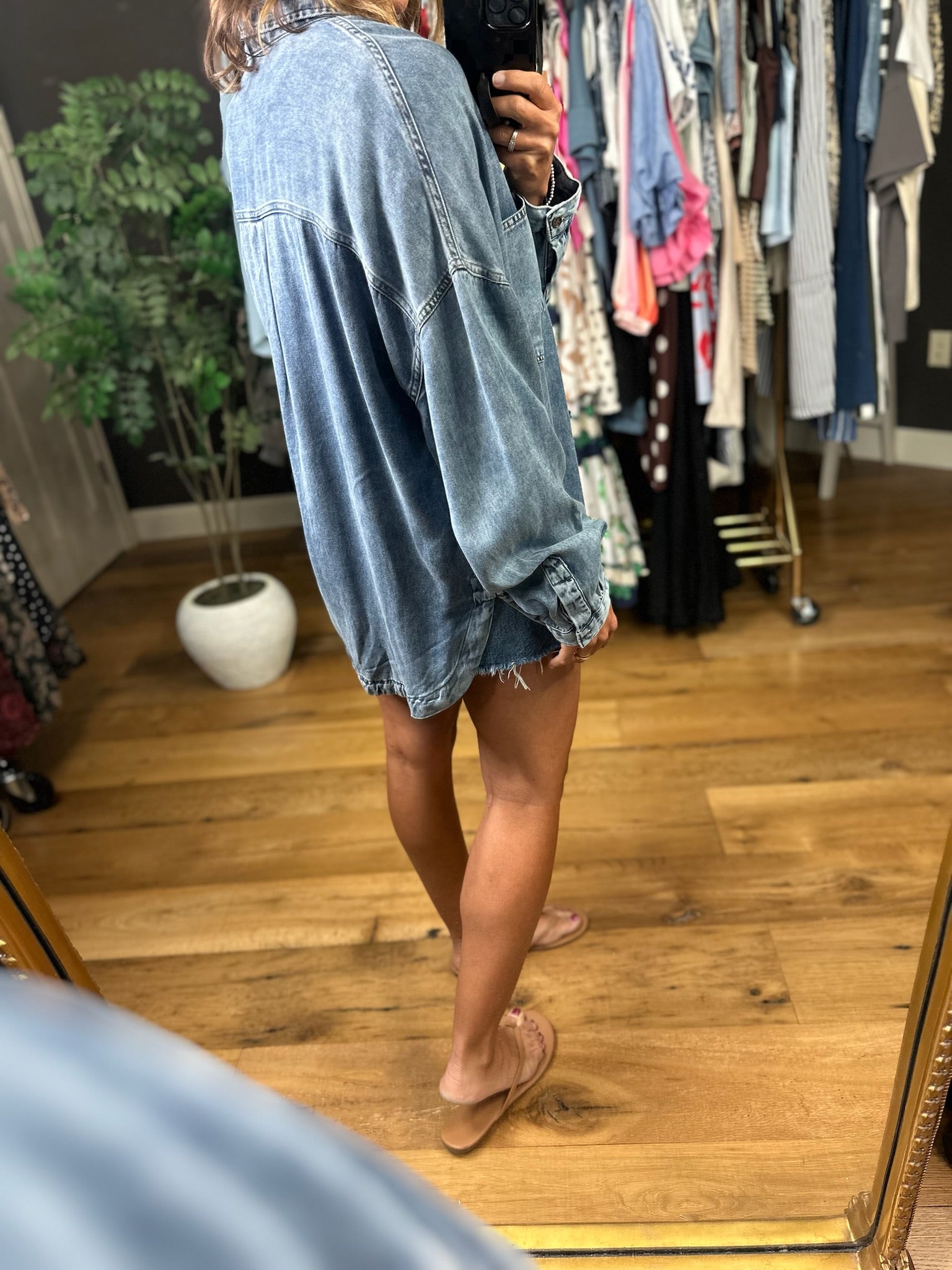 The Haley Denim Shacket-Long Sleeves-Blu Pepper-Anna Kaytes Boutique, Women's Fashion Boutique in Grinnell, Iowa
