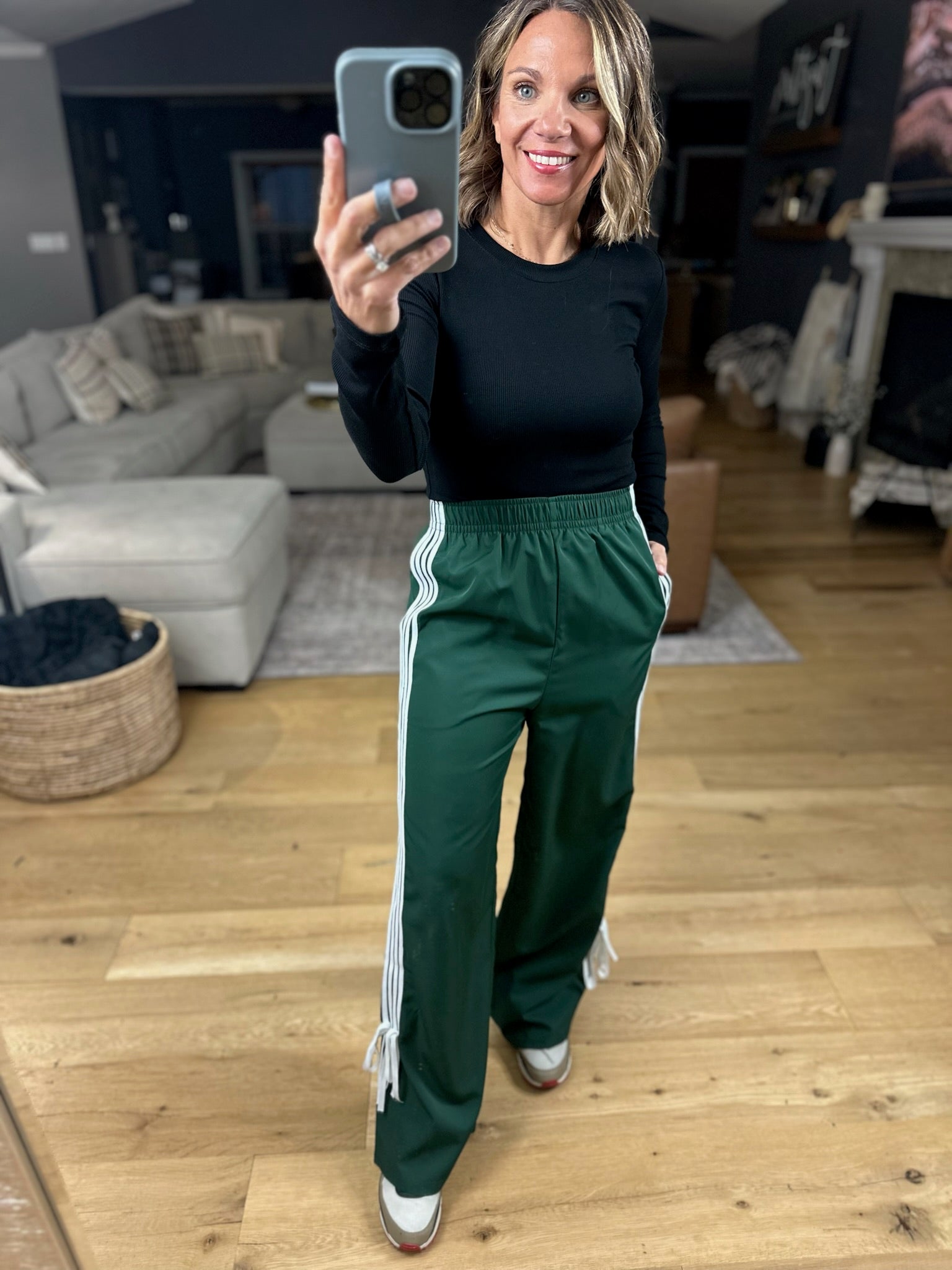 Casual Day Trim-Detail Pant-Pants-Very J-Anna Kaytes Boutique, Women's Fashion Boutique in Grinnell, Iowa