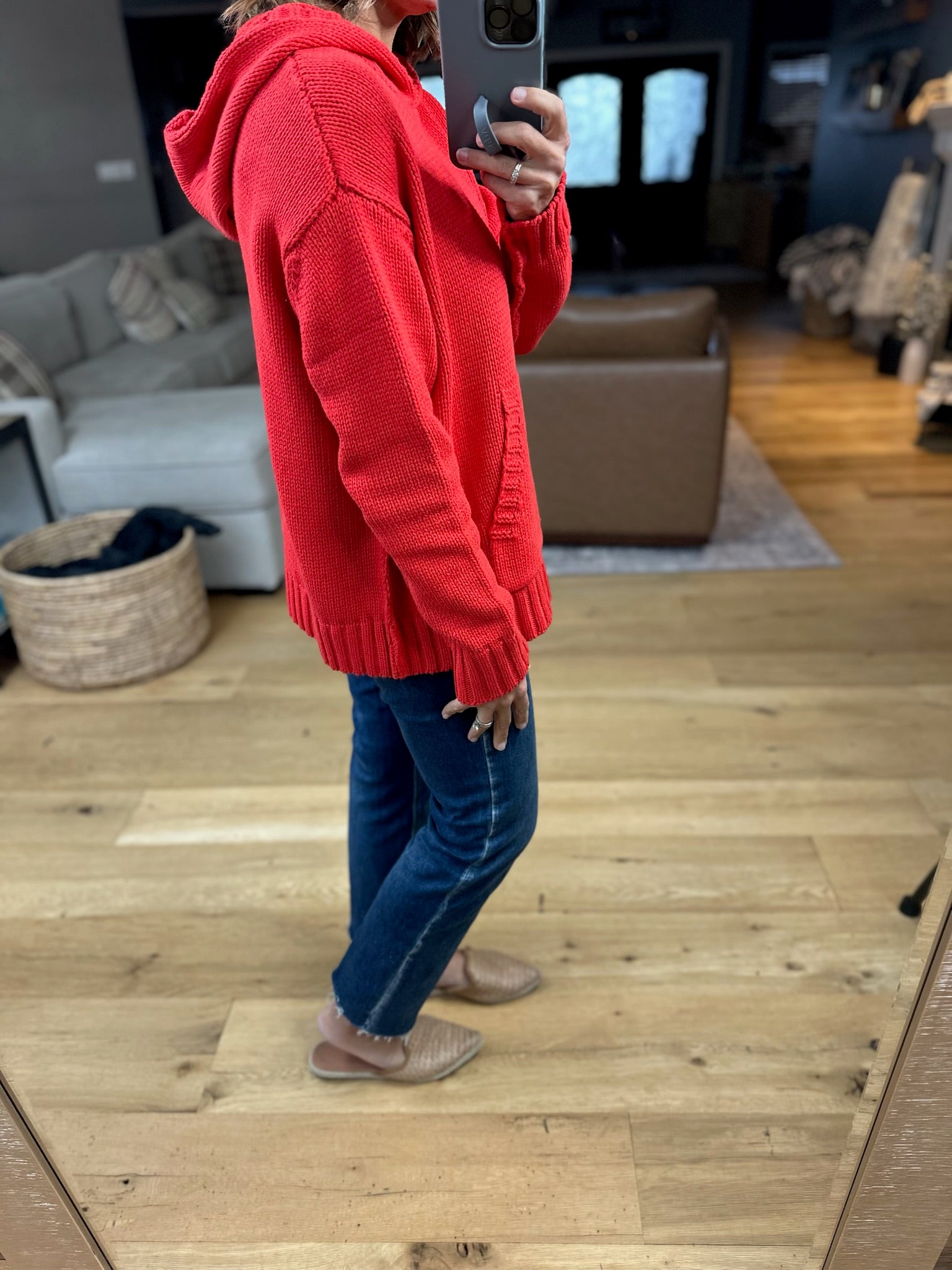 Always Present Knit Hoodie-Sweaters-Wishlist-Anna Kaytes Boutique, Women's Fashion Boutique in Grinnell, Iowa