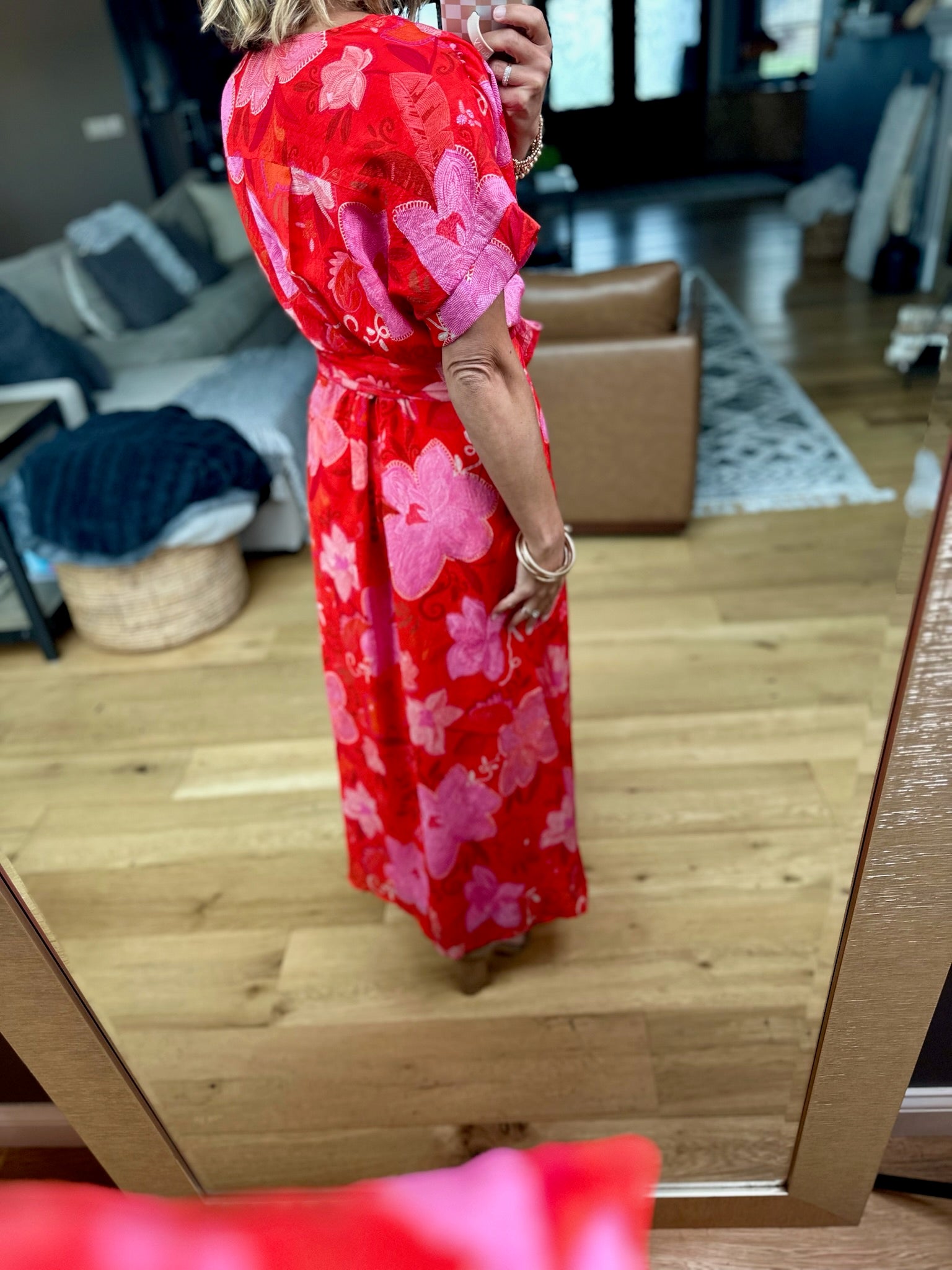 Golden Hour Floral Pocket Dress-Dresses-THML-Anna Kaytes Boutique, Women's Fashion Boutique in Grinnell, Iowa