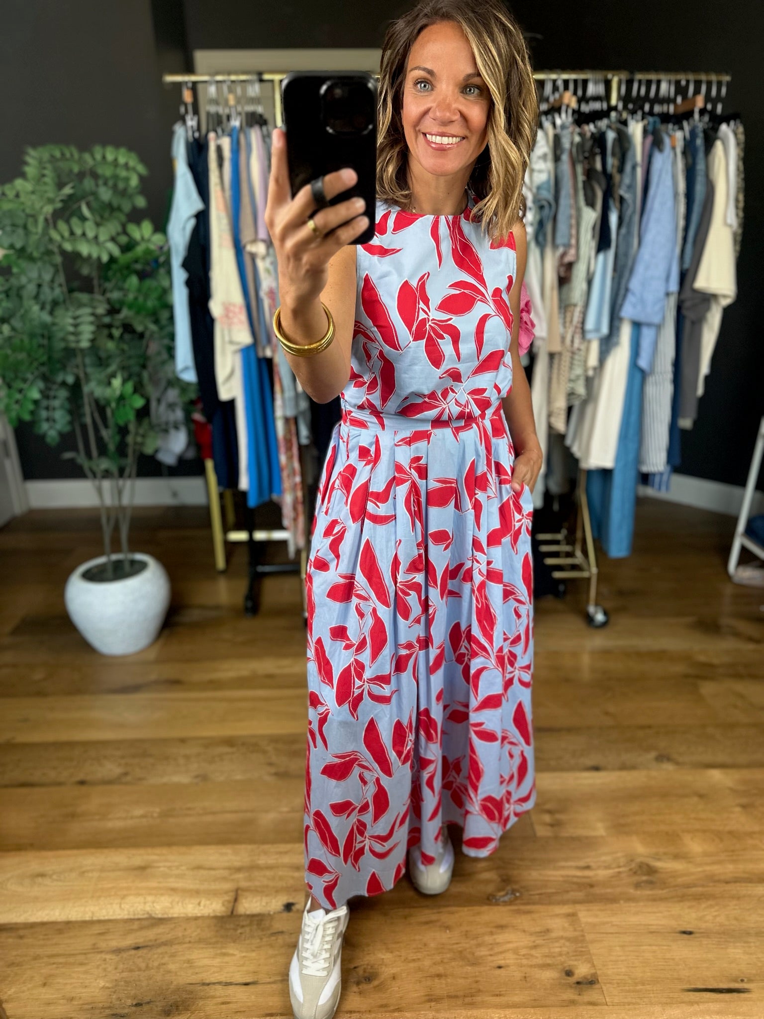 Along The Shore Patterned Pants-Pants-She & Sky-Anna Kaytes Boutique, Women's Fashion Boutique in Grinnell, Iowa