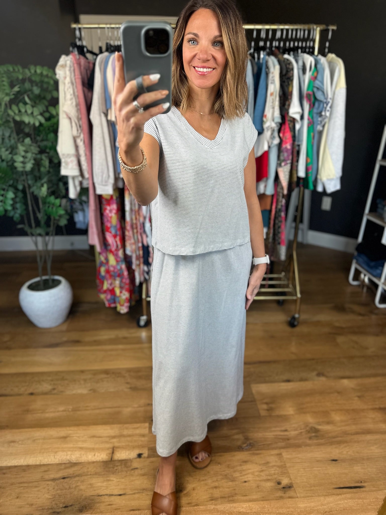 Believe In Me Striped Top + Skirt Set-Dresses-Wishlist-Anna Kaytes Boutique, Women's Fashion Boutique in Grinnell, Iowa