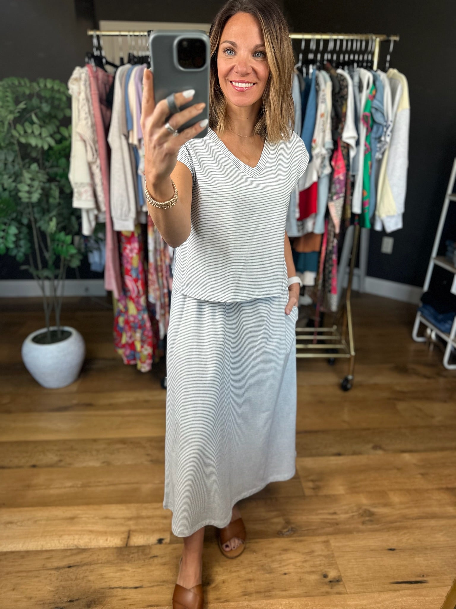 Believe In Me Striped Top + Skirt Set-Dresses-Wishlist-Anna Kaytes Boutique, Women's Fashion Boutique in Grinnell, Iowa