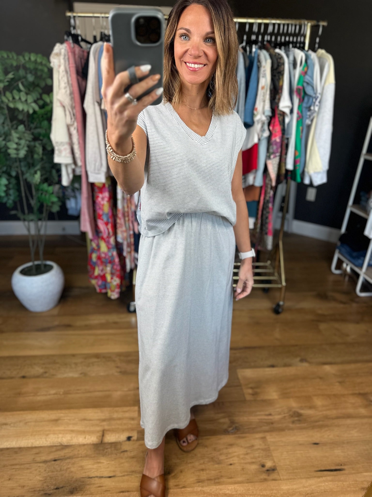 Believe In Me Striped Top + Skirt Set-Dresses-Wishlist-Anna Kaytes Boutique, Women's Fashion Boutique in Grinnell, Iowa