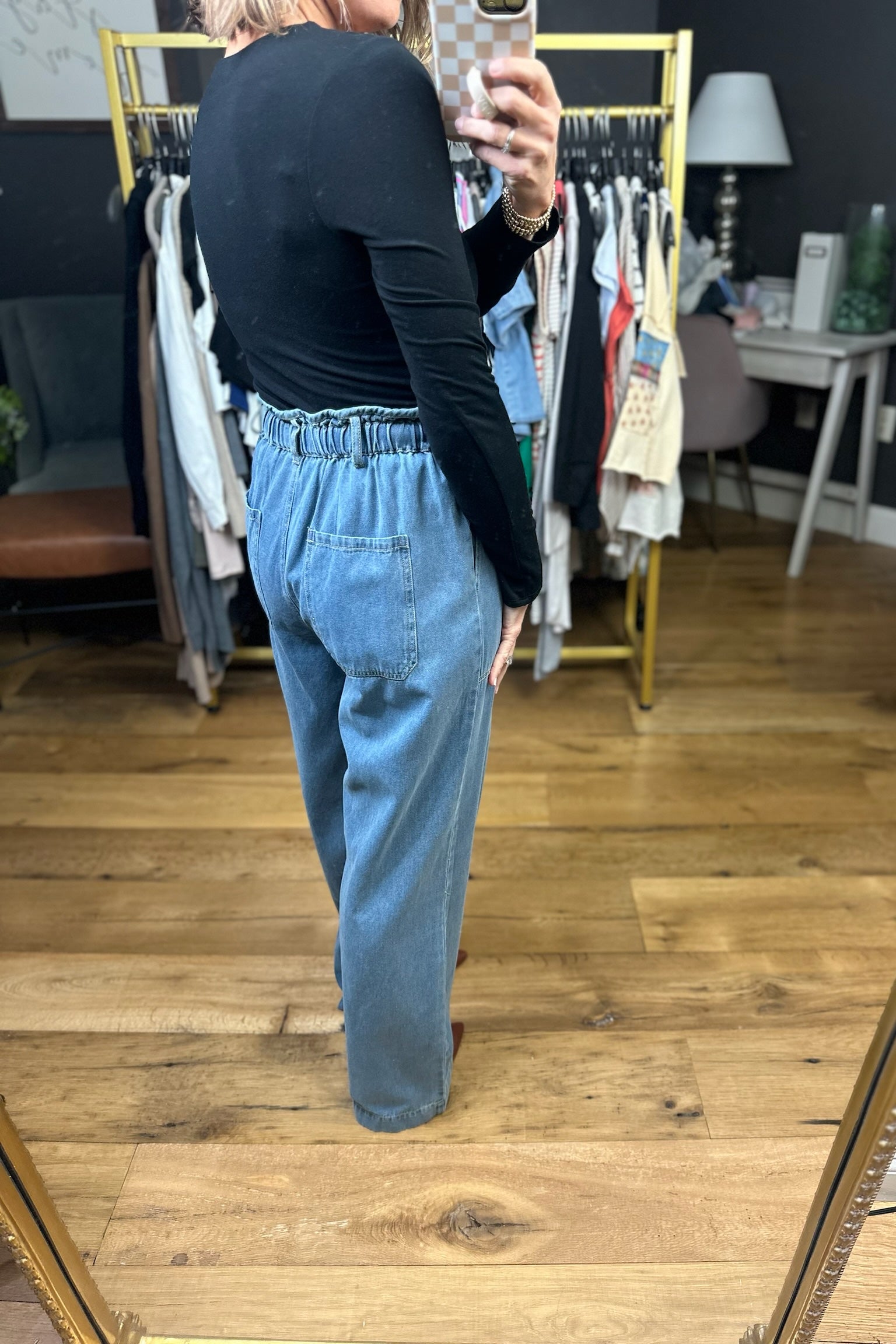 Wish Come True Paperbag Trouser - Light Blue-Entro-Anna Kaytes Boutique, Women's Fashion Boutique in Grinnell, Iowa