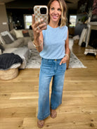 Weekend Picnic Heathered Tank-Be Cool-Anna Kaytes Boutique, Women's Fashion Boutique in Grinnell, Iowa