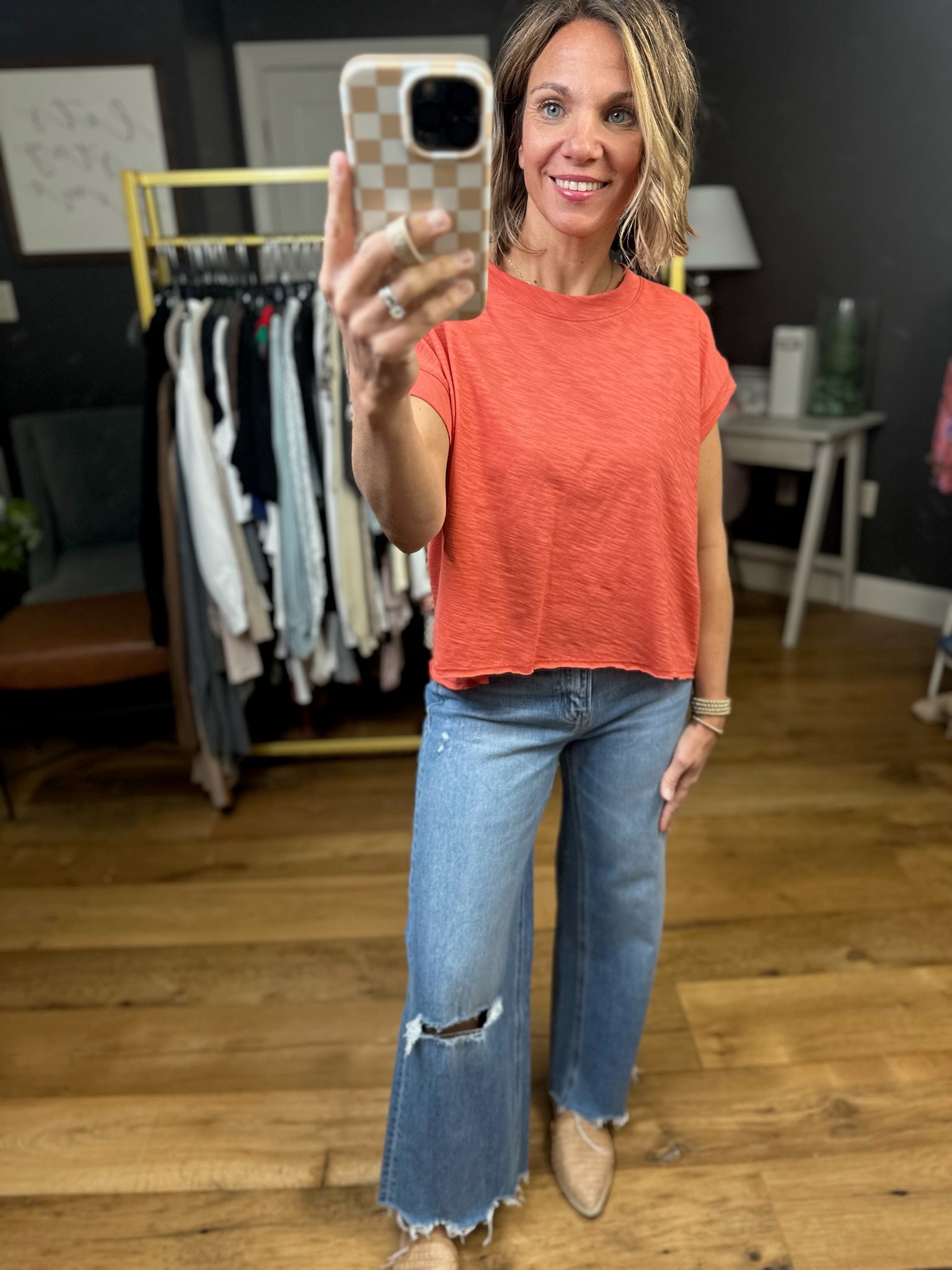 Let This Go Slub-Knit Tee - Multiple Options-Wasabi & Mint-Anna Kaytes Boutique, Women's Fashion Boutique in Grinnell, Iowa