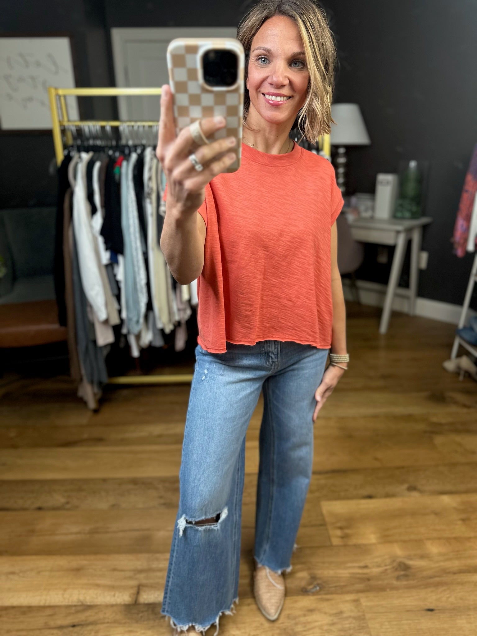 Let This Go Slub-Knit Tee - Multiple Options-Wasabi & Mint-Anna Kaytes Boutique, Women's Fashion Boutique in Grinnell, Iowa