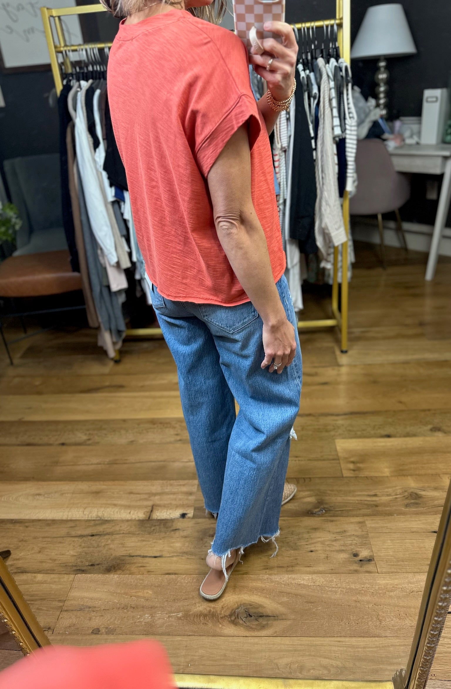 Let This Go Slub-Knit Tee - Multiple Options-Wasabi & Mint-Anna Kaytes Boutique, Women's Fashion Boutique in Grinnell, Iowa