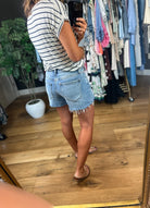 Feels This Good Striped V-Neck Tee-Short Sleeves-Staccato-Anna Kaytes Boutique, Women's Fashion Boutique in Grinnell, Iowa