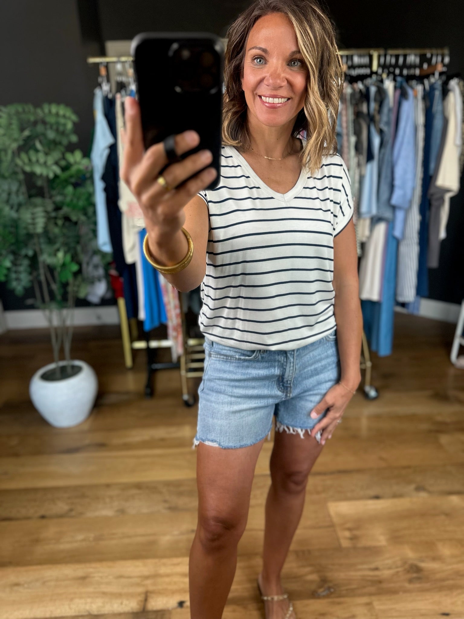 The Hannah High-Rise Shorts-Shorts-Vervet-Anna Kaytes Boutique, Women's Fashion Boutique in Grinnell, Iowa