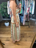 Written In The Sand Patterned Dress-Dresses-Dress Forum-Anna Kaytes Boutique, Women's Fashion Boutique in Grinnell, Iowa