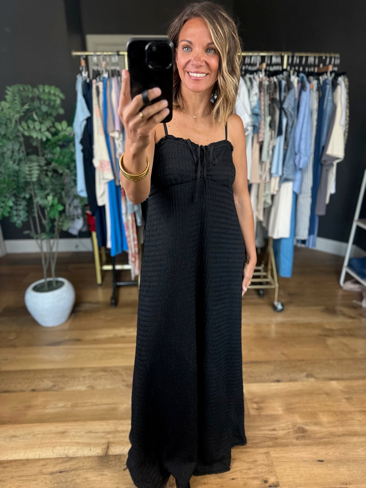 Knew Me Best Textured Tie-Front Maxi-Dresses-Wishlist-Anna Kaytes Boutique, Women's Fashion Boutique in Grinnell, Iowa