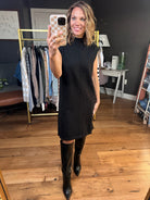 What's Not To Love Mock-Neck Sleeveless Knit Dress - Multiple Options-Skies Are Blue-Anna Kaytes Boutique, Women's Fashion Boutique in Grinnell, Iowa