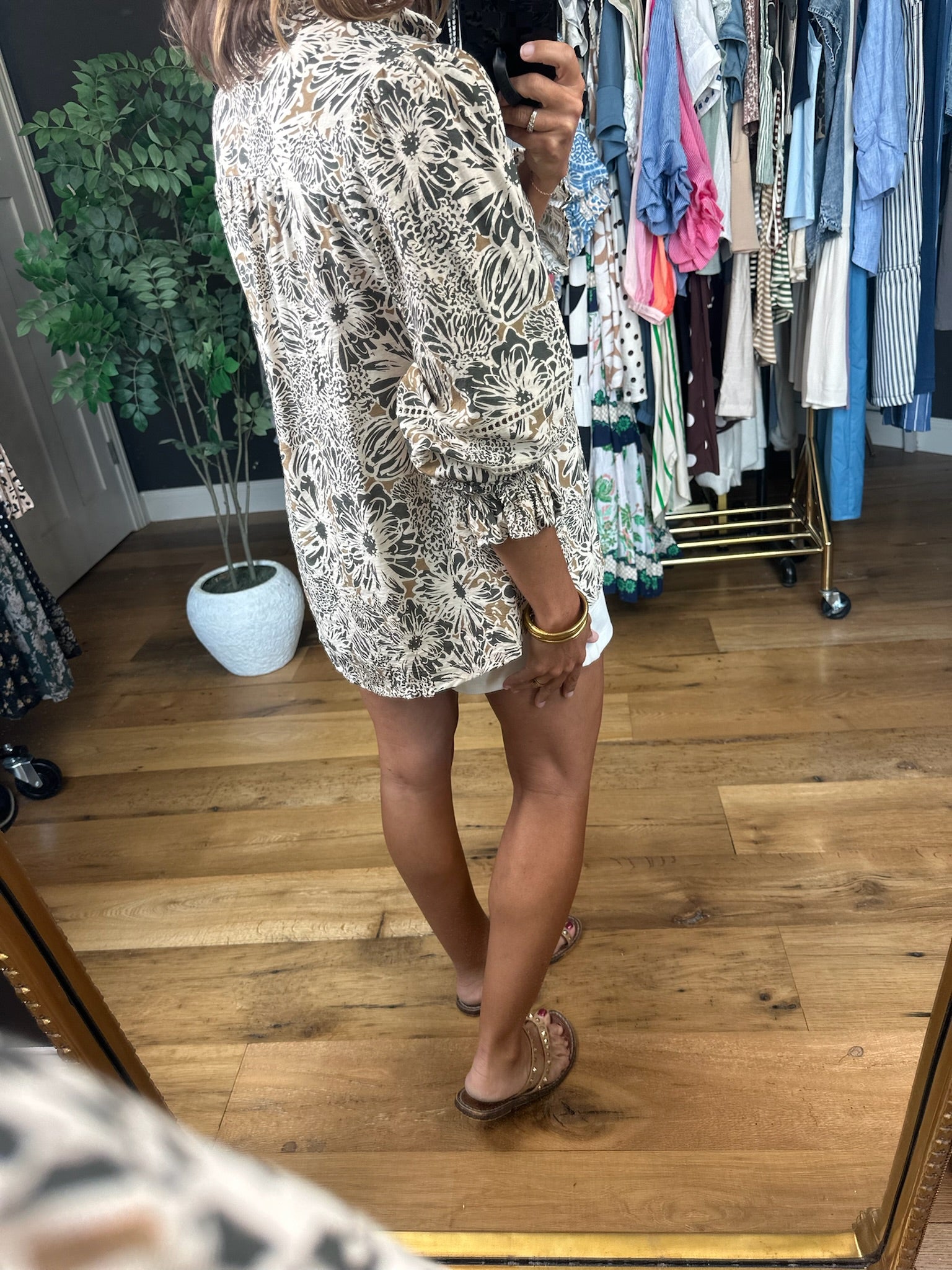 Promise Tomorrow Floral Button-Down Top-Long Sleeves-Umgee-Anna Kaytes Boutique, Women's Fashion Boutique in Grinnell, Iowa