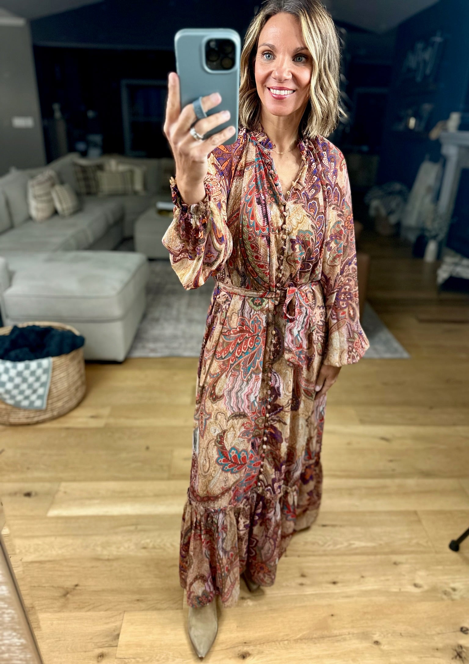 Magic Moments Paisley Dress-Dresses-Dress Forum-Anna Kaytes Boutique, Women's Fashion Boutique in Grinnell, Iowa