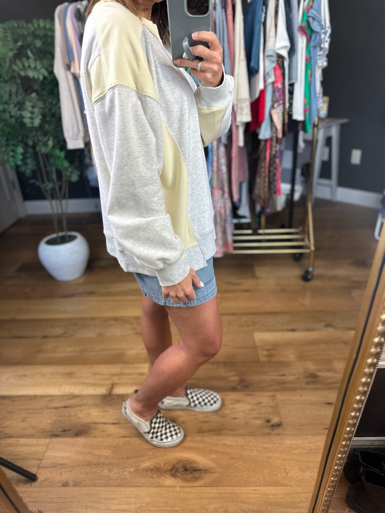 Give It All Contrast Crew-Sweaters-Fate-Anna Kaytes Boutique, Women's Fashion Boutique in Grinnell, Iowa