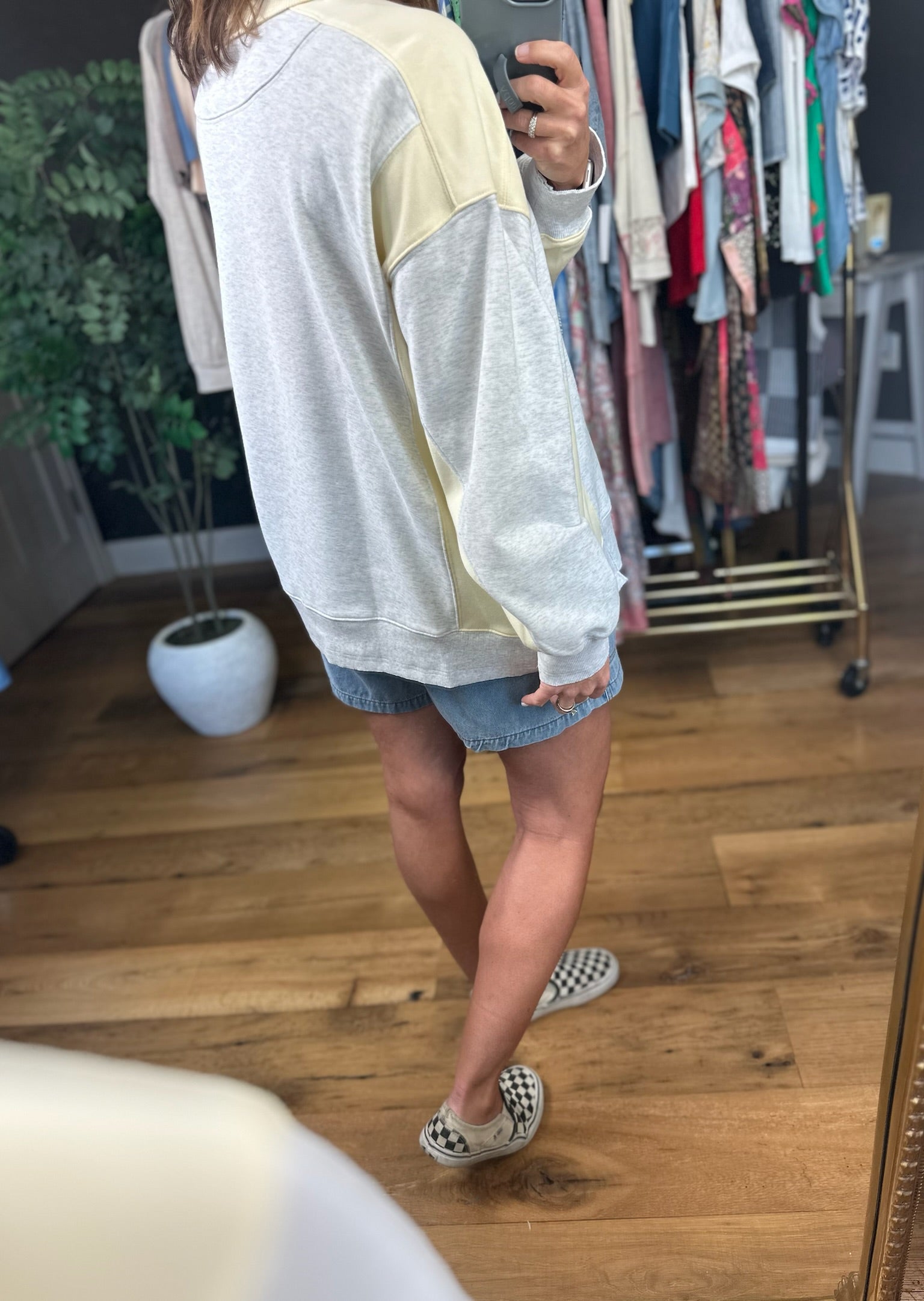 Give It All Contrast Crew-Sweaters-Fate-Anna Kaytes Boutique, Women's Fashion Boutique in Grinnell, Iowa