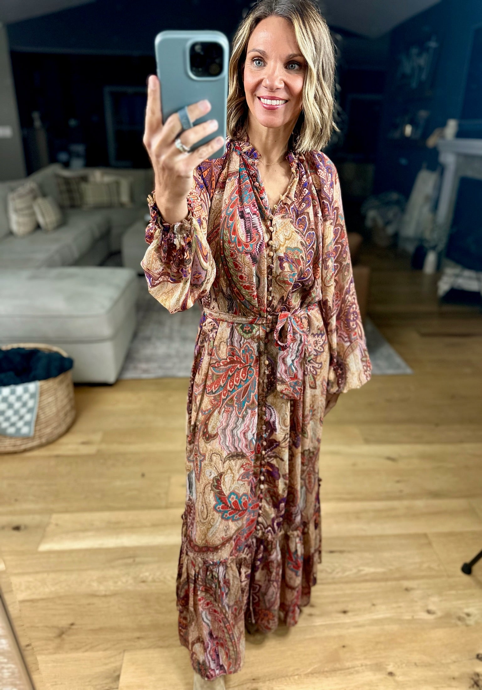 Magic Moments Paisley Dress-Dresses-Dress Forum-Anna Kaytes Boutique, Women's Fashion Boutique in Grinnell, Iowa