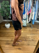 The Brenna High-Rise Mom Short-Shorts-Hidden Jean-Anna Kaytes Boutique, Women's Fashion Boutique in Grinnell, Iowa