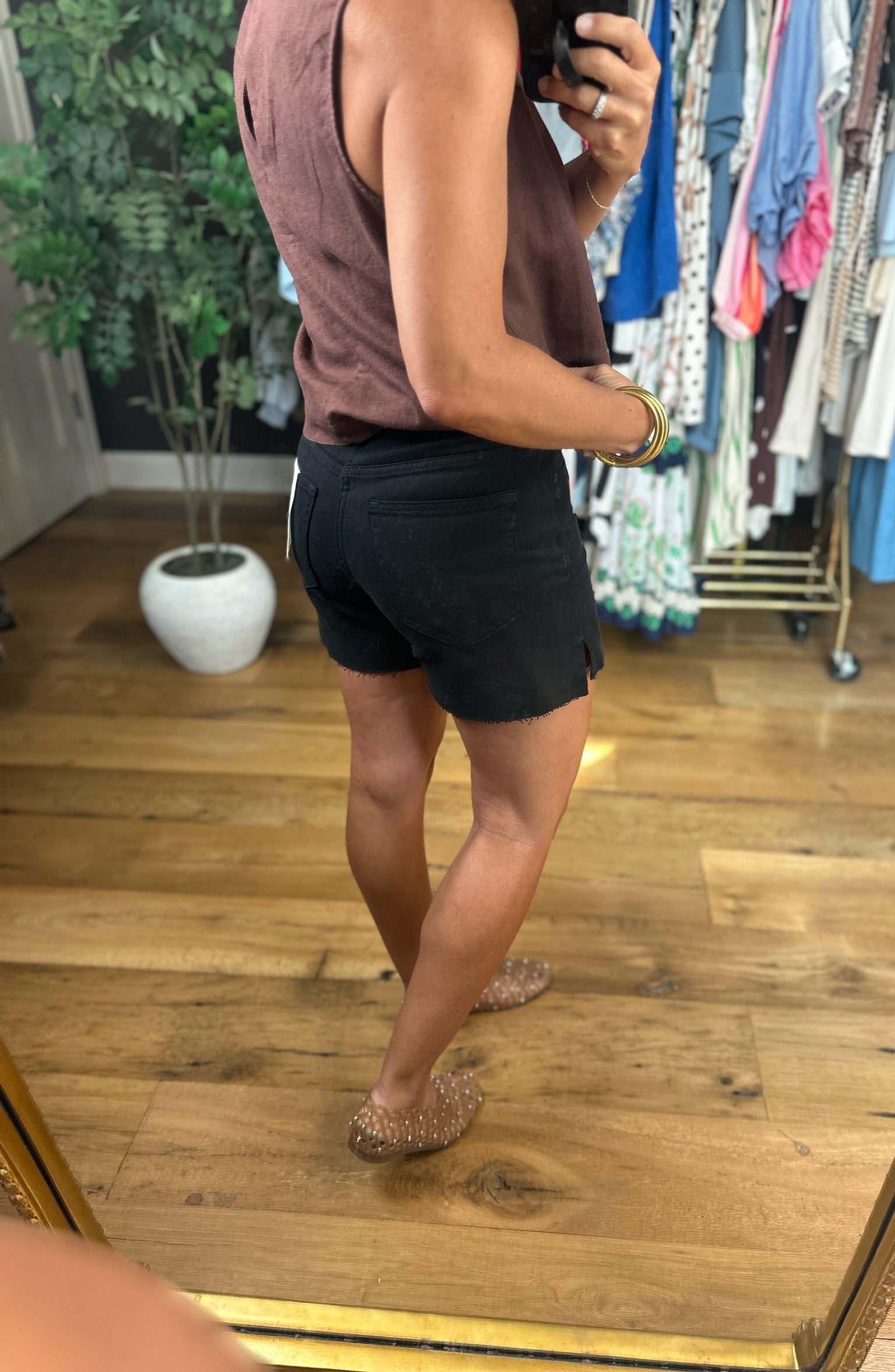 The Brenna High-Rise Mom Short-Shorts-Hidden Jean-Anna Kaytes Boutique, Women's Fashion Boutique in Grinnell, Iowa