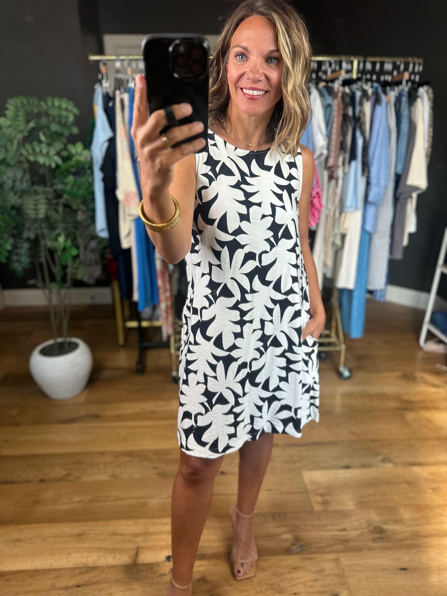 Just For Summer Patterned Dress-Dresses-Wasabi & Mint-Anna Kaytes Boutique, Women's Fashion Boutique in Grinnell, Iowa