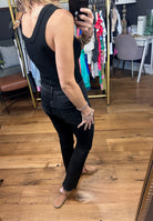 On My Side Scoop-Neck Ribbed Bodysuit - Black-Bodysuits-Mono B KT-B8117-Anna Kaytes Boutique, Women's Fashion Boutique in Grinnell, Iowa