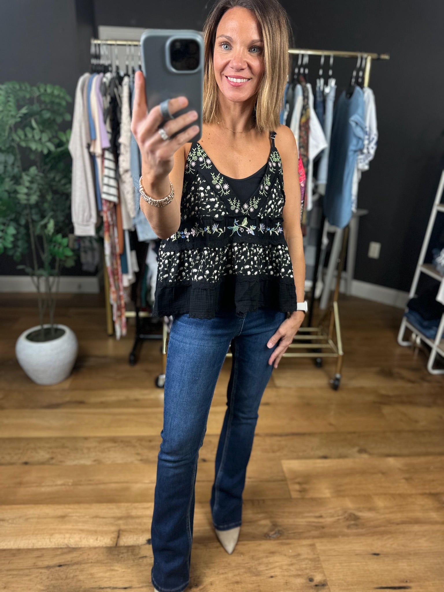 Sweet Attentions Floral Top-Sleeveless-POL-Anna Kaytes Boutique, Women's Fashion Boutique in Grinnell, Iowa