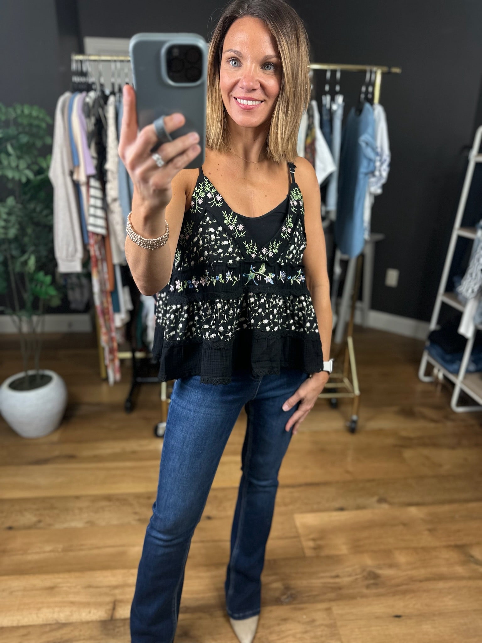 Sweet Attentions Floral Top-Sleeveless-POL-Anna Kaytes Boutique, Women's Fashion Boutique in Grinnell, Iowa