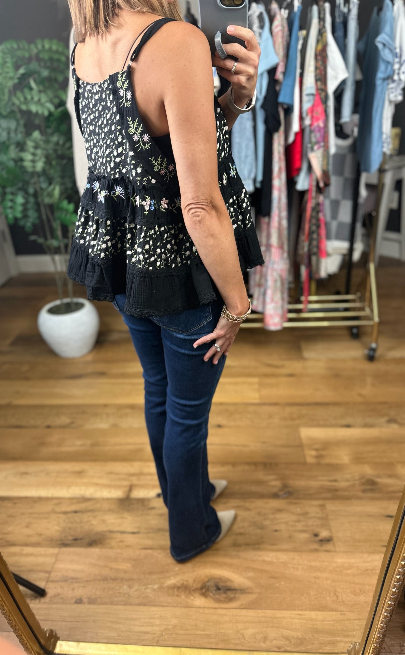 Sweet Attentions Floral Top-Sleeveless-POL-Anna Kaytes Boutique, Women's Fashion Boutique in Grinnell, Iowa