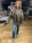 Looking For You Camo Crewneck-Sweaters-TicToc-Anna Kaytes Boutique, Women's Fashion Boutique in Grinnell, Iowa