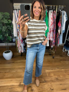 On The Other Side Striped Top-Short Sleeves-JOA-Anna Kaytes Boutique, Women's Fashion Boutique in Grinnell, Iowa
