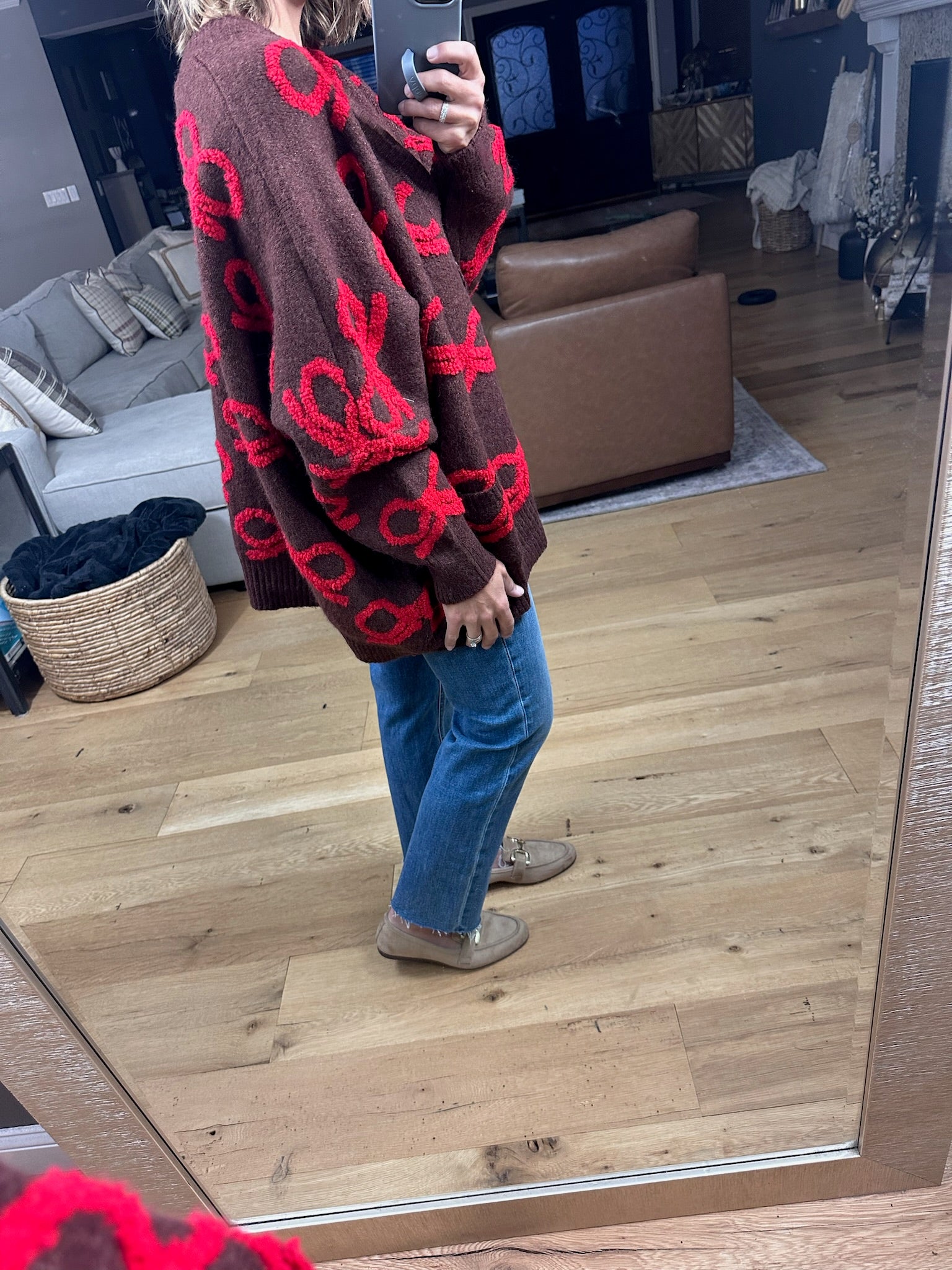 All Wrapped Up Bow Cardigan-Sweaters-Bucketlist-Anna Kaytes Boutique, Women's Fashion Boutique in Grinnell, Iowa