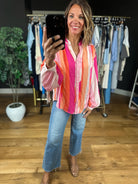 Coastal Fun Button-Down Top-Long Sleeves-Fate-Anna Kaytes Boutique, Women's Fashion Boutique in Grinnell, Iowa