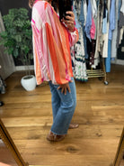 Coastal Fun Button-Down Top-Long Sleeves-Fate-Anna Kaytes Boutique, Women's Fashion Boutique in Grinnell, Iowa