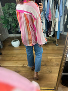 Coastal Fun Button-Down Top-Long Sleeves-Fate-Anna Kaytes Boutique, Women's Fashion Boutique in Grinnell, Iowa